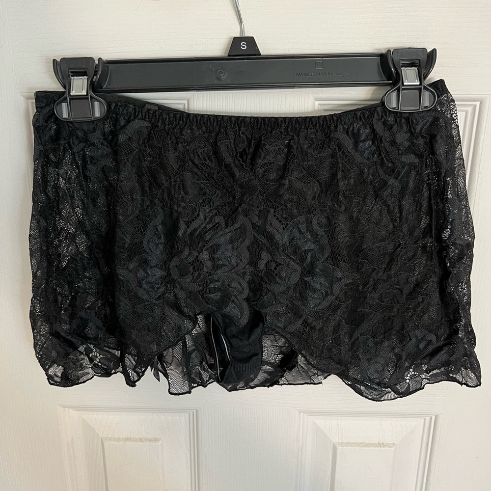 Victoria’s Secret Black Lace Garter Skirt